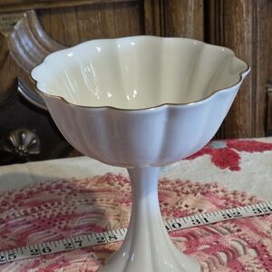 Lenox White Scalloped Trinket Dish with Gold Mark